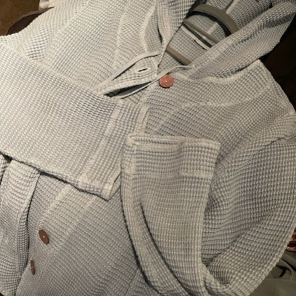 Orvis Waffle knit womens button jacket